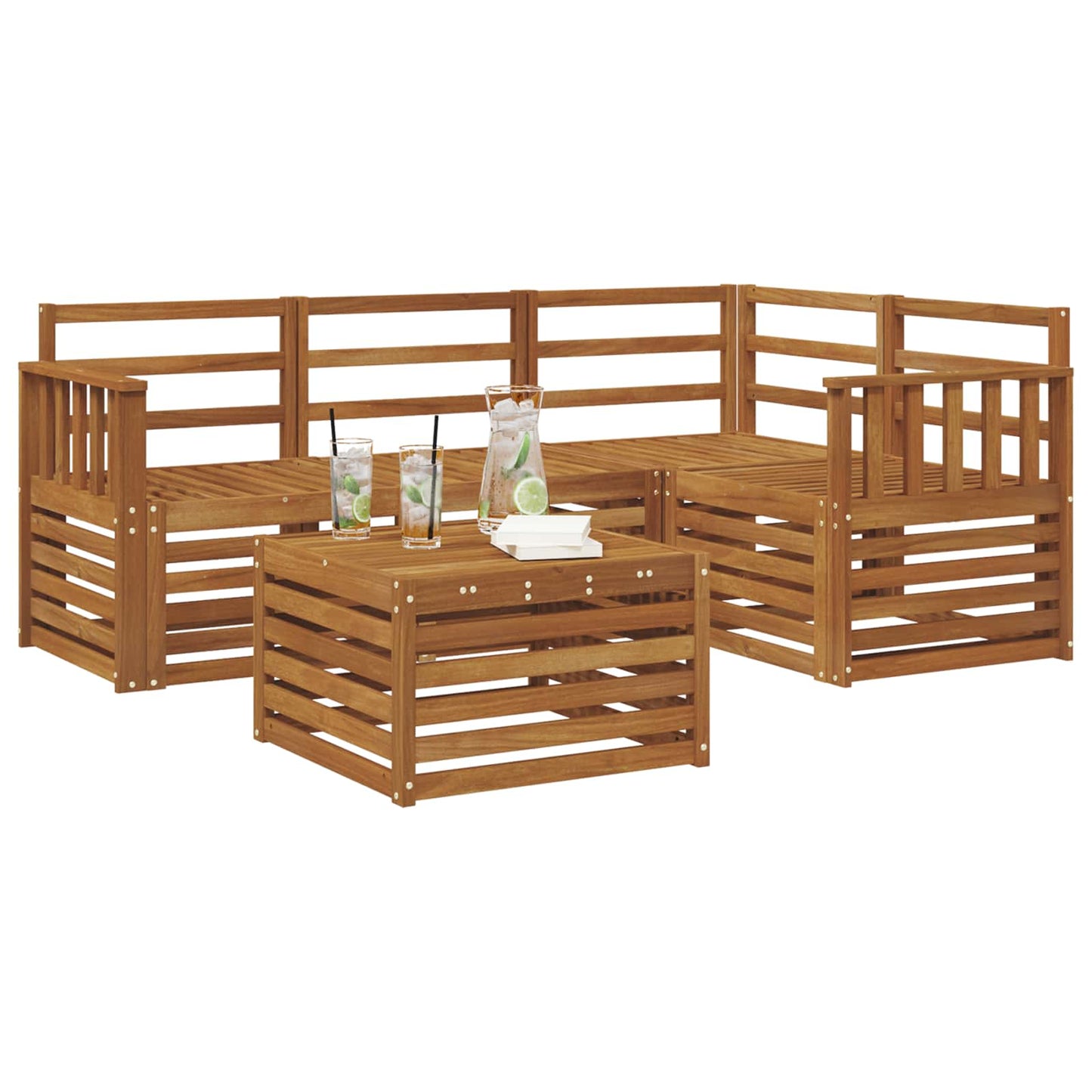 Outdoor Sofa Set 5 pcs Natural