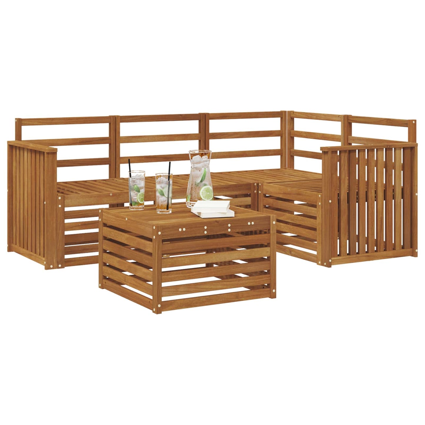 Outdoor Sofa Set 5 pcs Natural