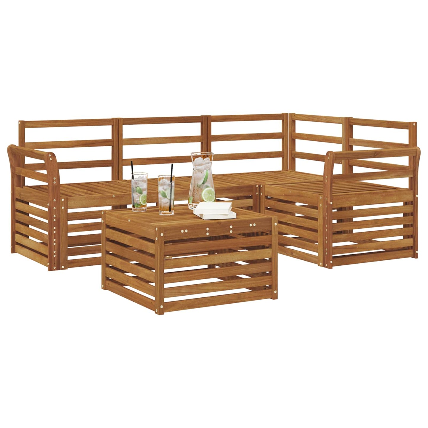 Outdoor Sofa Set 5 pcs Natural
