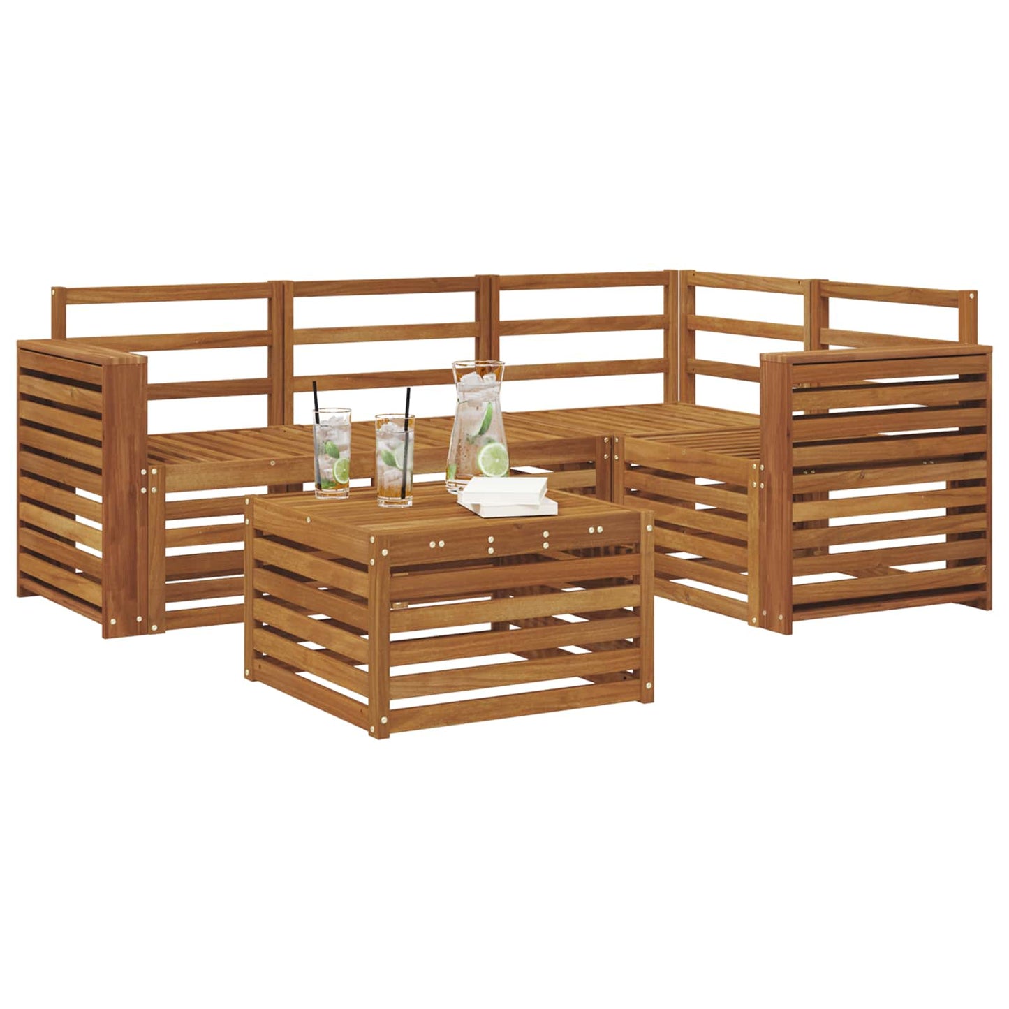 Outdoor Sofa Set 5 pcs Natural