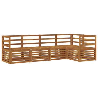 Sectional Sofa Set 5 pcs Natural Solid Acacia Wood