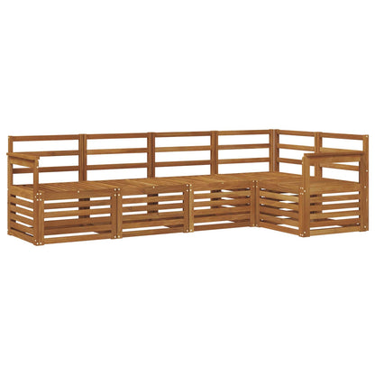 Sectional Sofa Set 5 pcs Natural Solid Acacia Wood