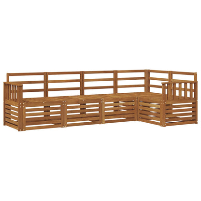 Sectional Sofa Set 5 pcs Natural Solid Acacia Wood