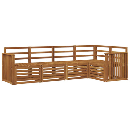 Sectional Sofa Set 5 pcs Natural Solid Acacia Wood