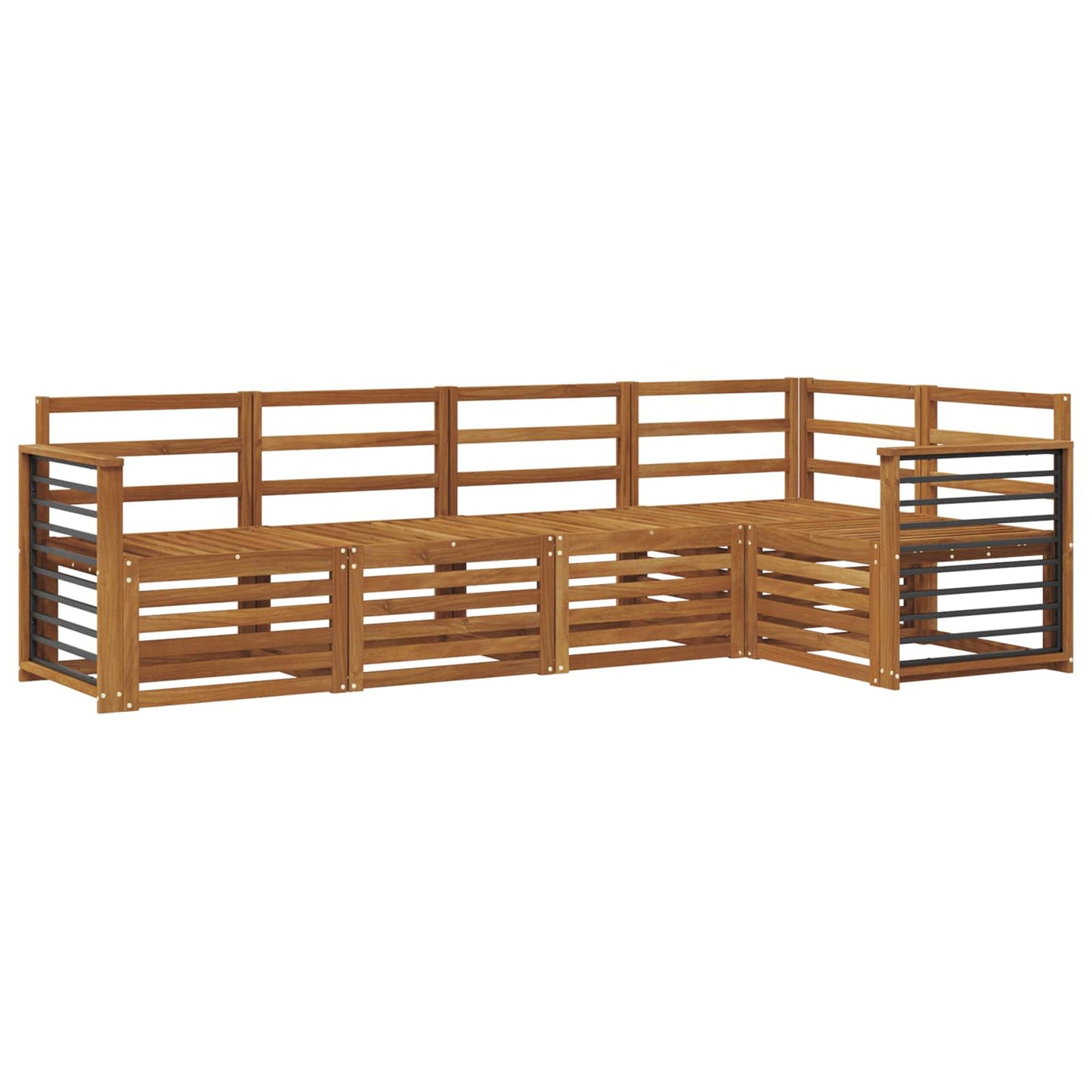 Sofa Sets 5 pcs Natural Solid Acacia Wood