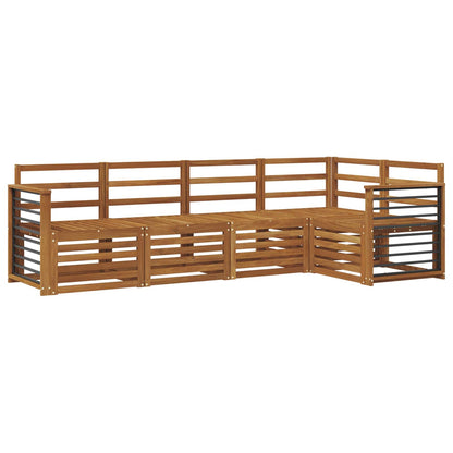 Sofa Sets 5 pcs Natural Solid Acacia Wood