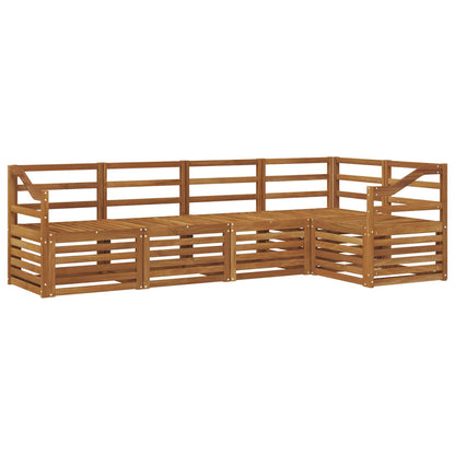 Sectional Sofa Set 5 pcs Natural Solid Acacia Wood