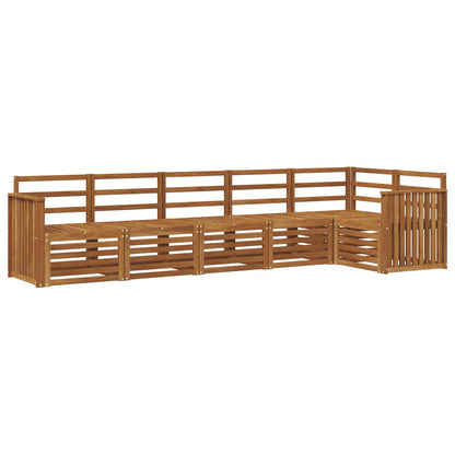 Sectional Sofa Set 6 pcs Natural Solid Acacia Wood