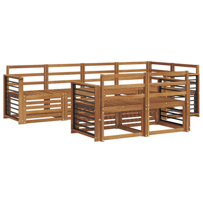 Sofa Sets 7 pcs Natural Solid Acacia Wood