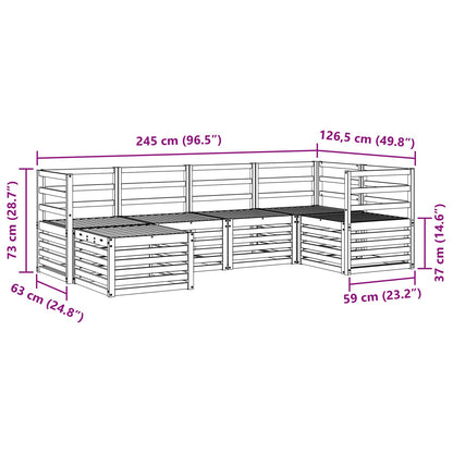Sectional Sofa Set 6 pcs Natural