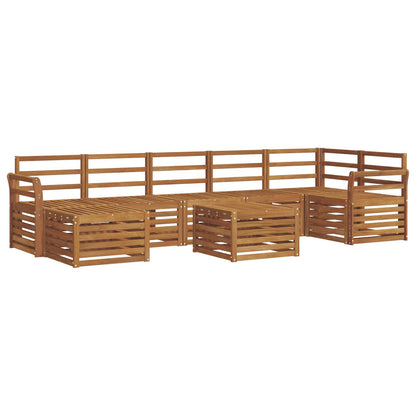 Outdoor Sofa Set 8 pcs Natural Solid Acacia Wood