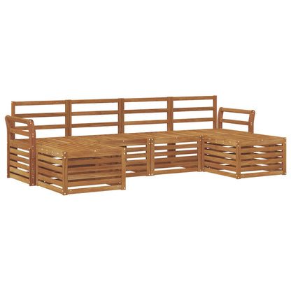 Sofa Sets 6 pcs Natural Solid Acacia Wood