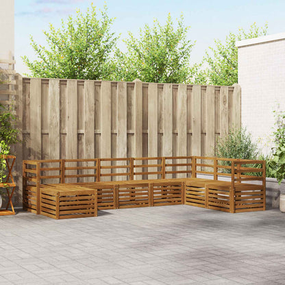 Outdoor Sofa Set 8 pcs Natural Solid Acacia Wood