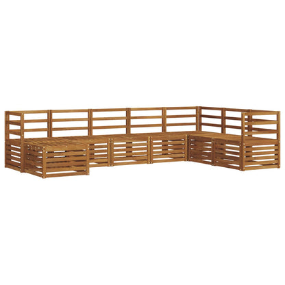Outdoor Sofa Set 8 pcs Natural Solid Acacia Wood