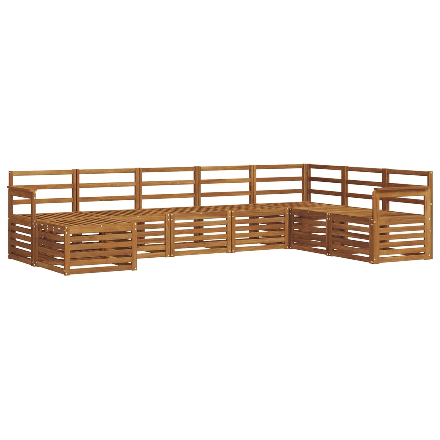 Outdoor Sofa Set 8 pcs Natural Solid Acacia Wood