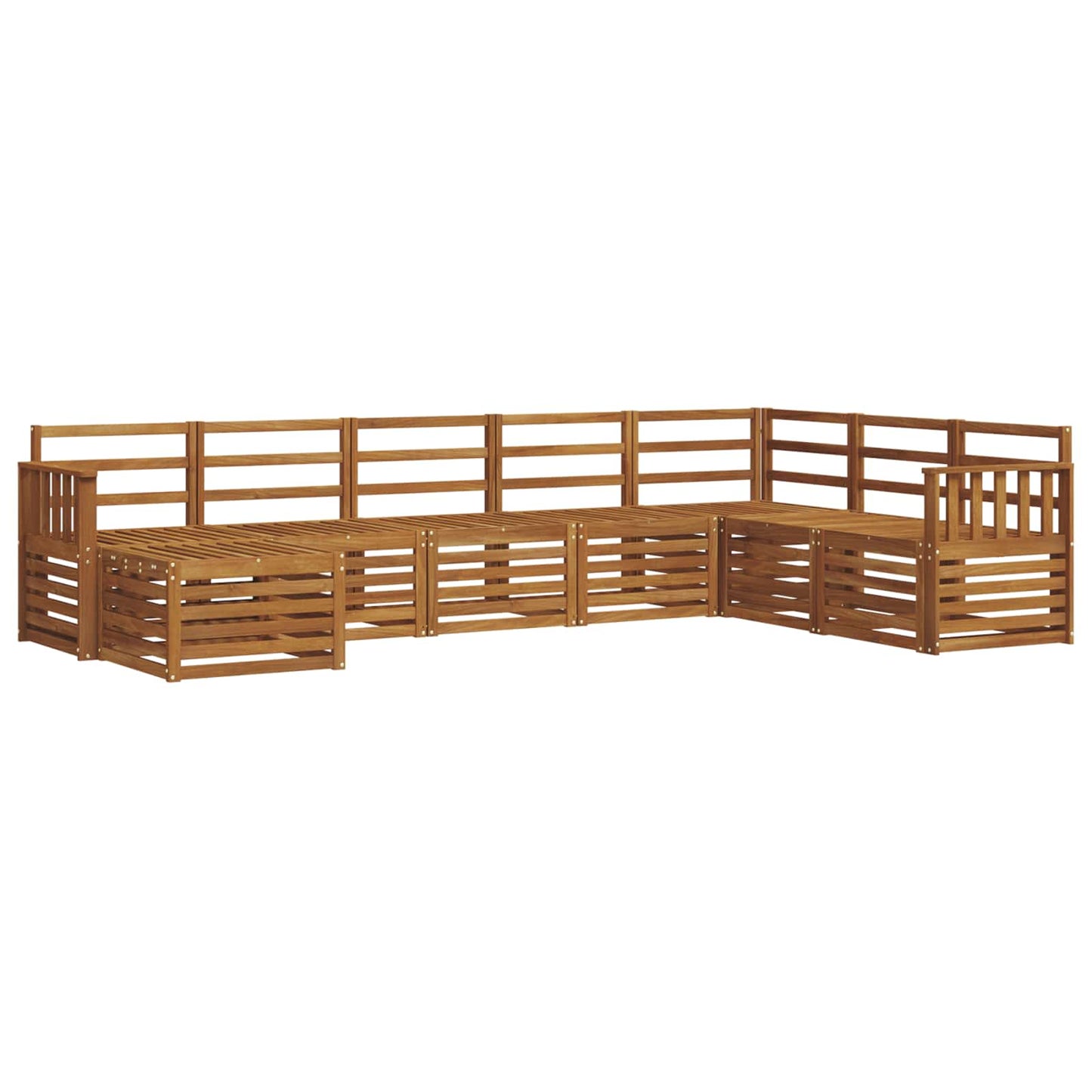 Outdoor Sofa Set 8 pcs Natural Solid Acacia Wood