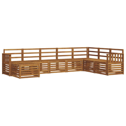 Outdoor Sofa Set 8 pcs Natural Solid Acacia Wood