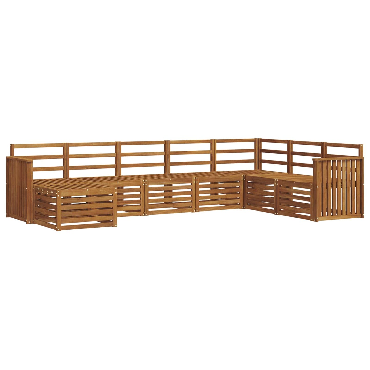 Outdoor Sofa Set 8 pcs Natural Solid Acacia Wood
