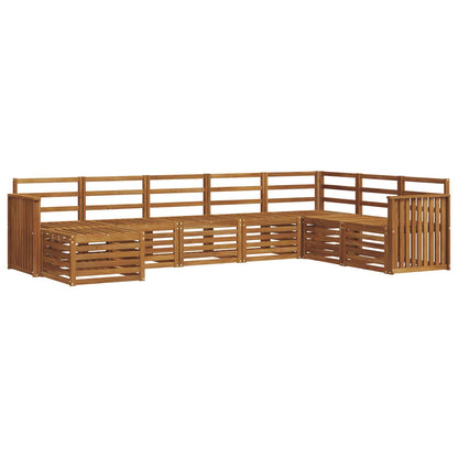 Outdoor Sofa Set 8 pcs Natural Solid Acacia Wood