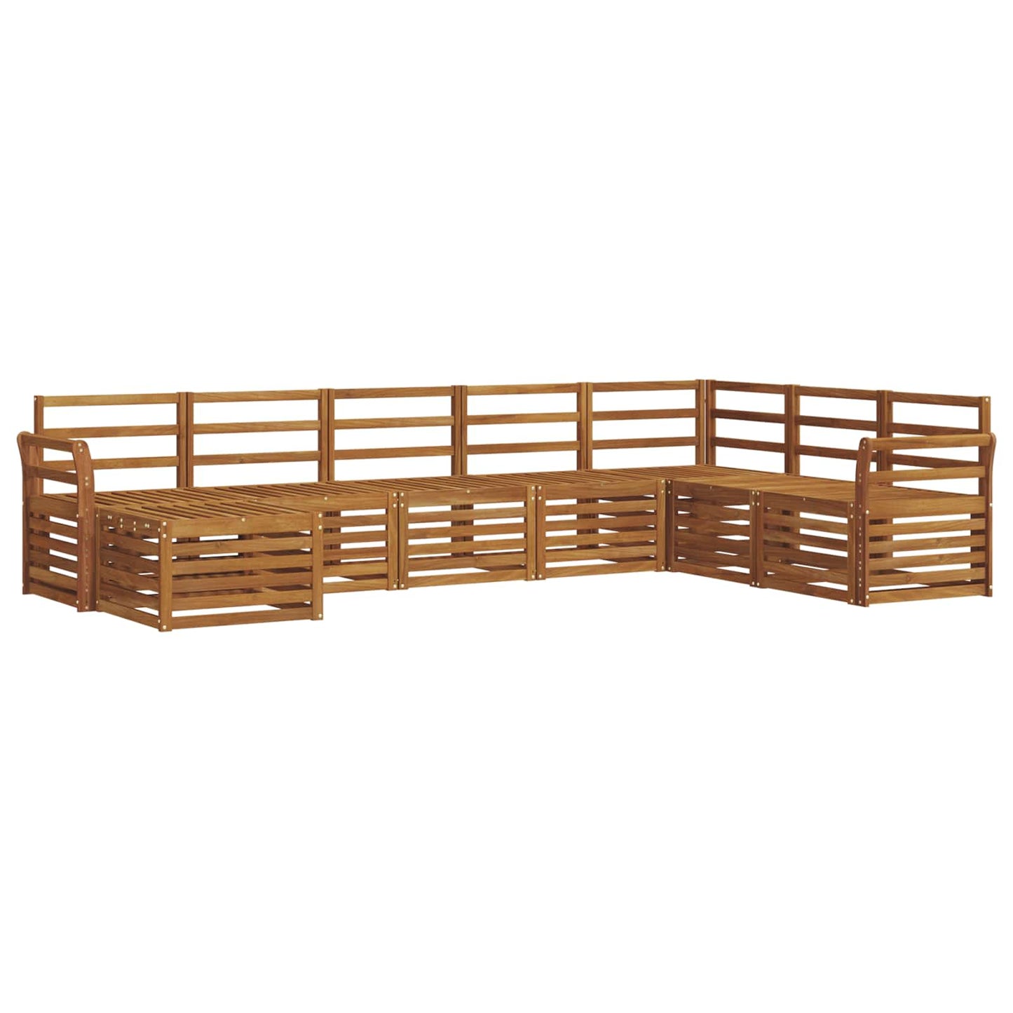 Outdoor Sofa Set 8 pcs Natural Solid Acacia Wood