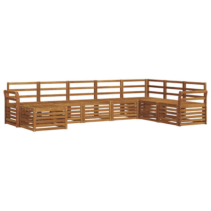 Outdoor Sofa Set 8 pcs Natural Solid Acacia Wood