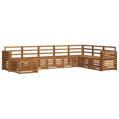 Outdoor Sofa Set 8 pcs Natural Solid Acacia Wood