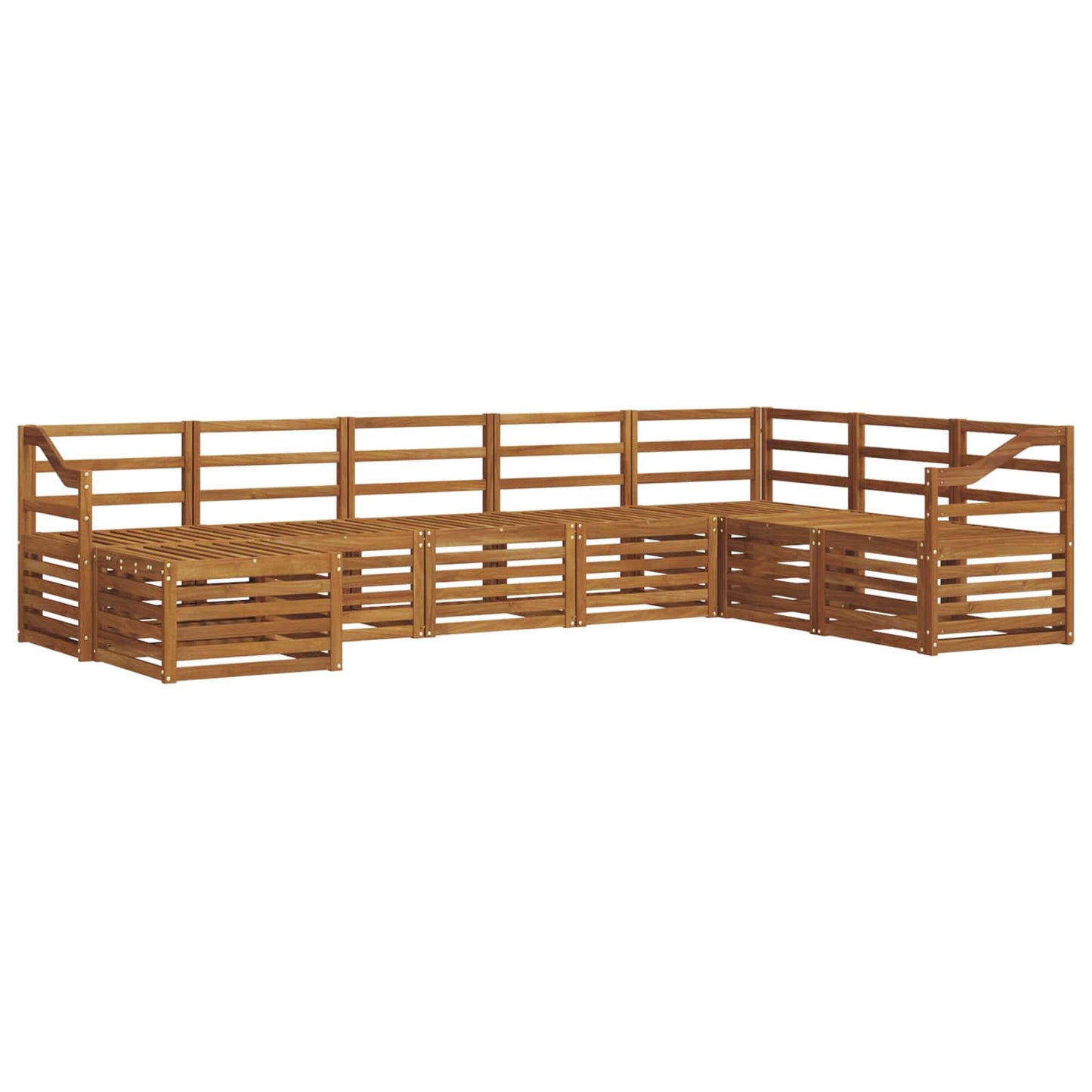 Outdoor Sofa Set 8 pcs Natural Solid Acacia Wood