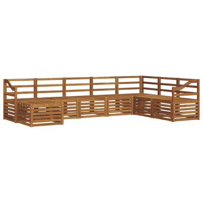 Outdoor Sofa Set 8 pcs Natural Solid Acacia Wood