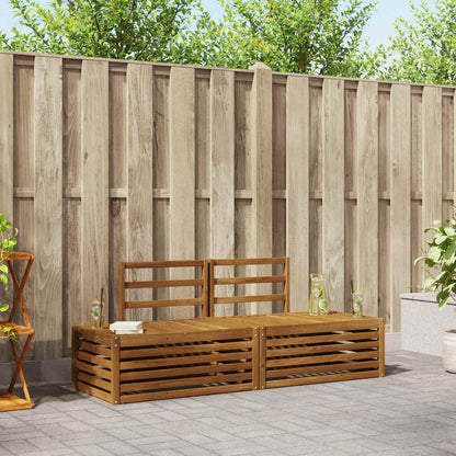 Outdoor Sofa Set 2 Piece Natural 182.5 x 63 x 73 cm
