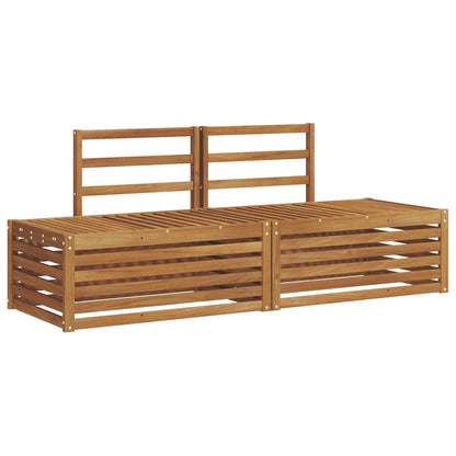 Outdoor Sofa Set 2 Piece Natural 182.5 x 63 x 73 cm