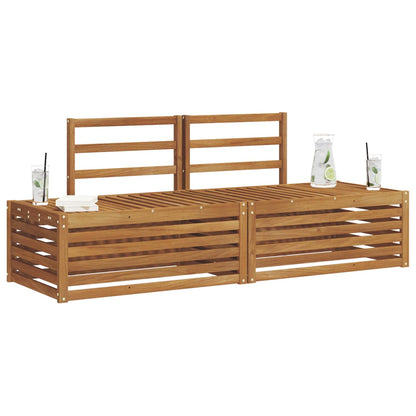 Outdoor Sofa Set 2 Piece Natural 182.5 x 63 x 73 cm