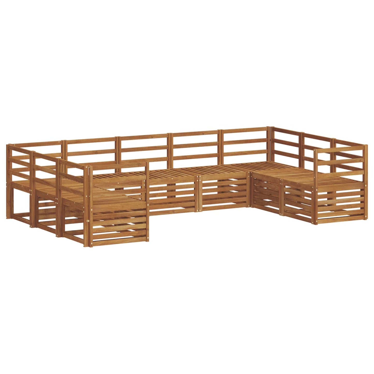Sectional Sofa Set 9 pcs Natural