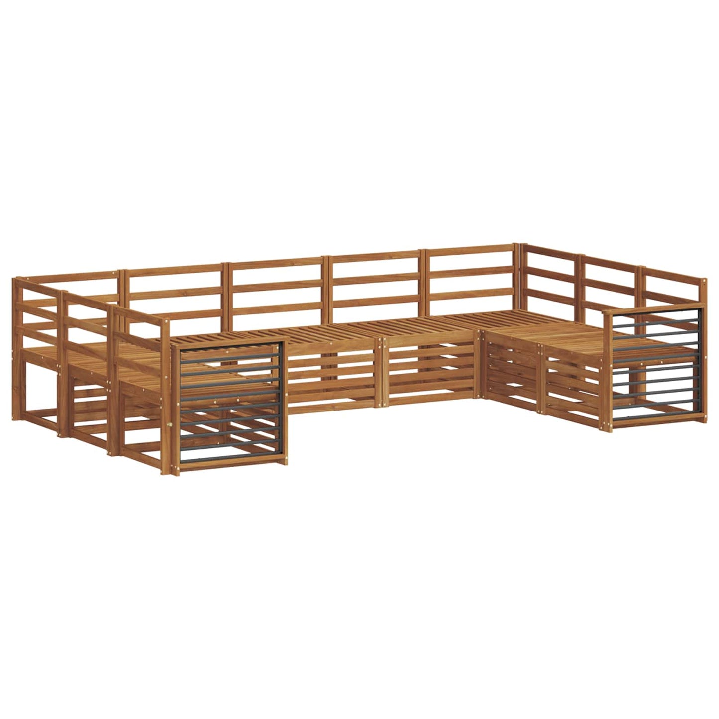 Sectional Sofa Set 9 pcs Natural