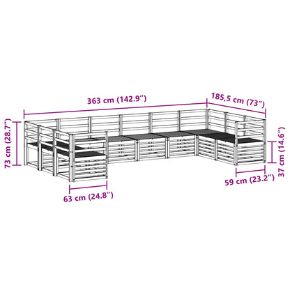 Sectional Sofa Set 10 pcs Natural