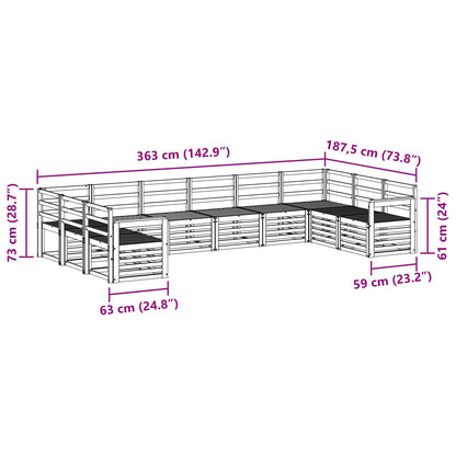 Sectional Sofa Set 10 pcs Natural