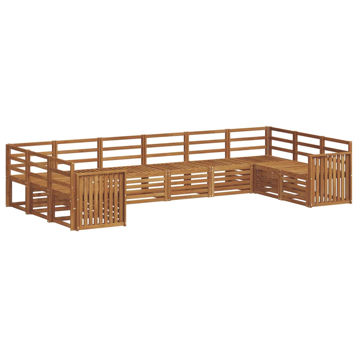 Sectional Sofa Set 10 pcs Natural