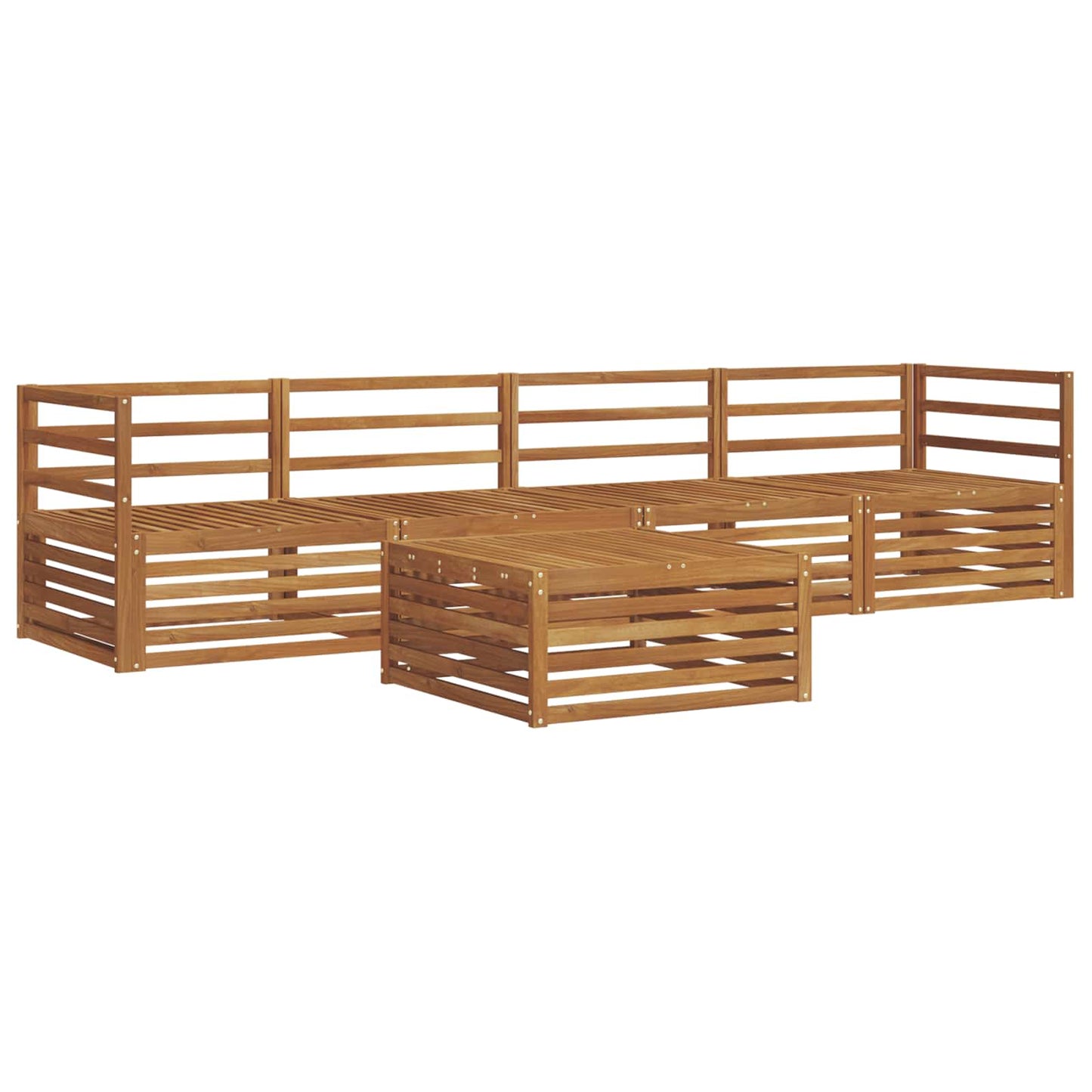 Outdoor Sofa Set 5 pcs Natural Solid Acacia Wood