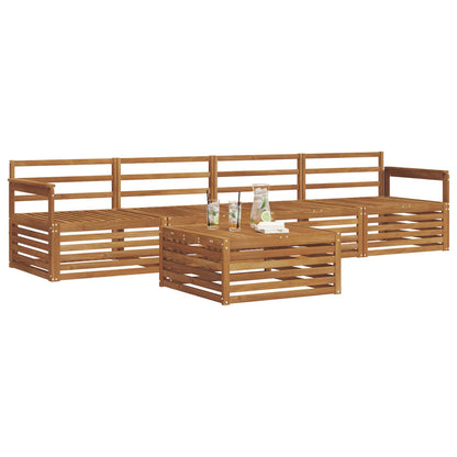 Outdoor Sofa Set 5 pcs Natural Solid Acacia Wood