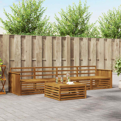 Outdoor Sofa Set 5 pcs Natural Solid Acacia Wood