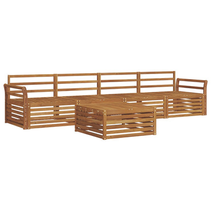 Outdoor Sofa Set 5 pcs Natural Solid Acacia Wood