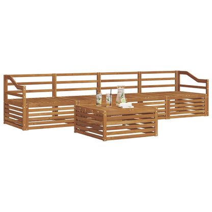 Outdoor Sofa Set 5 pcs Natural Solid Acacia Wood