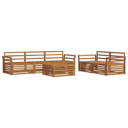 Outdoor Sofa Set 6 pcs Natural Solid Acacia Wood