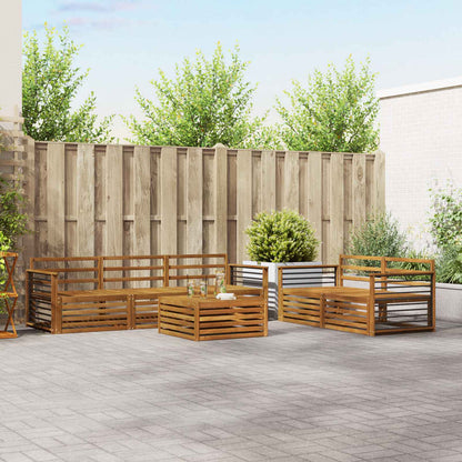 Outdoor Sofa Set 6 pcs Natural Solid Acacia Wood