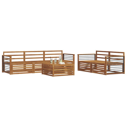 Outdoor Sofa Set 6 pcs Natural Solid Acacia Wood