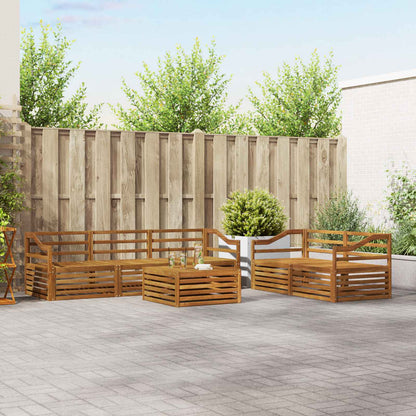 Outdoor Sofa Set 6 pcs Natural Solid Acacia Wood