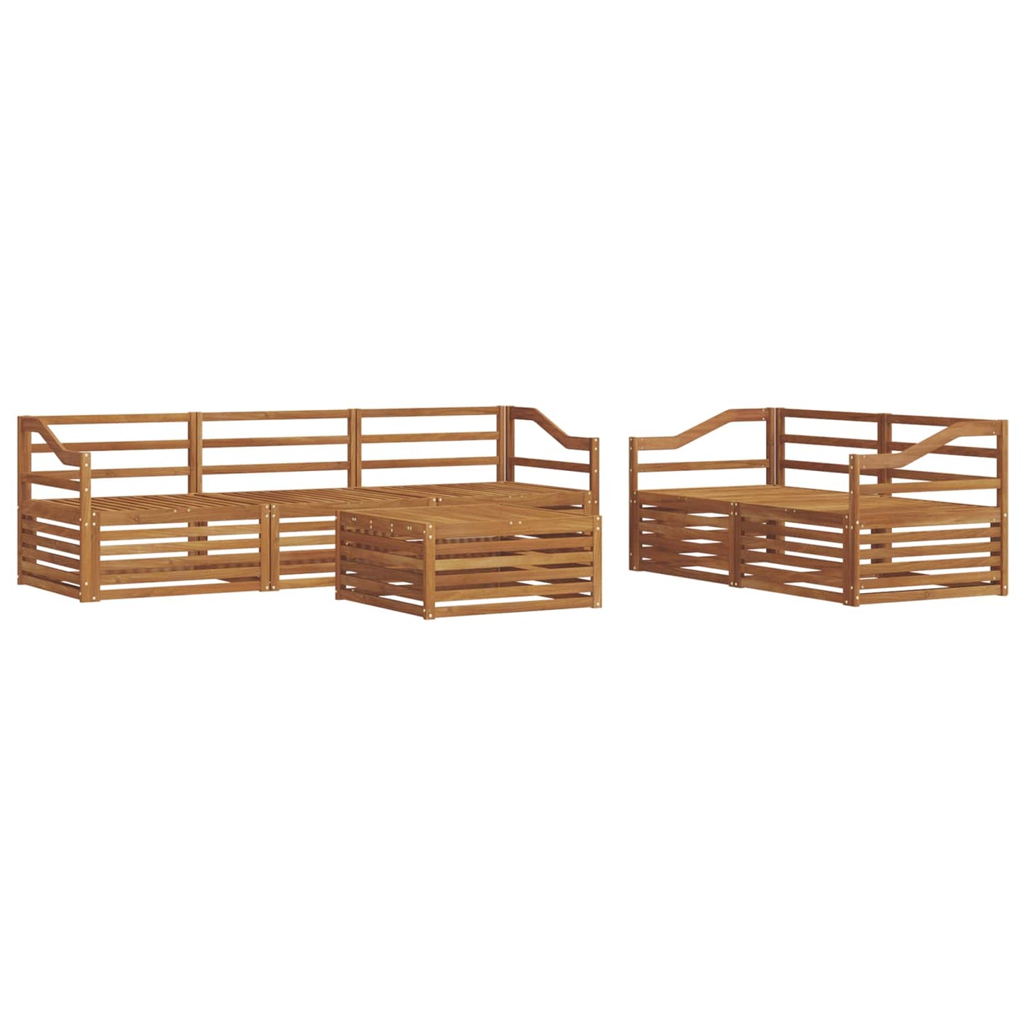Outdoor Sofa Set 6 pcs Natural Solid Acacia Wood