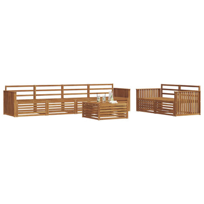 Outdoor Sofa Set 7 pcs Natural Solid Acacia Wood