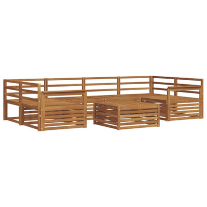 Outdoor Sofa Set 7 pcs Natural Solid Acacia Wood