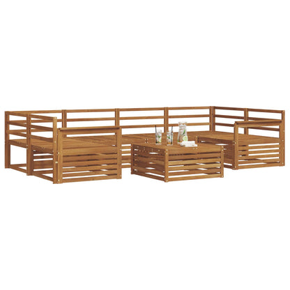 Outdoor Sofa Set 7 pcs Natural Solid Acacia Wood