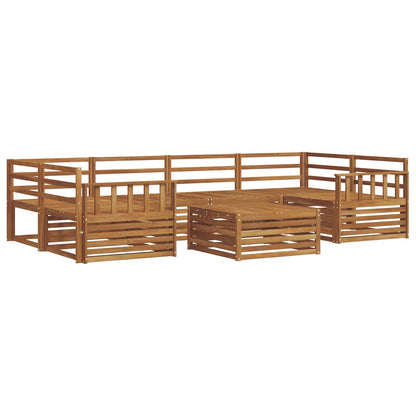 Outdoor Sofa Set 7 pcs Natural Solid Acacia Wood